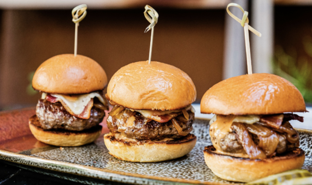 Tre sliders på spyd